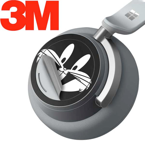 Looney Tunes Bugs Bunny Plain Black and White Surface Headphones Skin